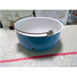BLUE ENAMEL POT