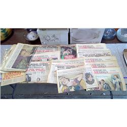 BOX OF 30'S AND 40'S NEWSPAPERS