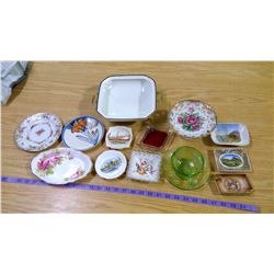 LOT OF SOUVENIR DISHES (GERMANY), NORITAKE, MISC.