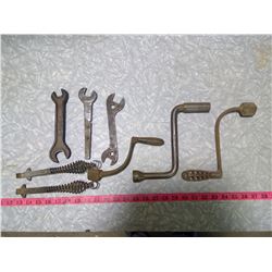 WOODSTOVE LIFTERS, CRANKS, OLD WRENCHES