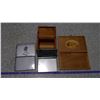 Image 5 : TWO WOODEN CIGAR BOXES, TWO FLAT FIFTIES CIGARETTE TINS