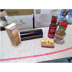 LOT OF MISC. TINS