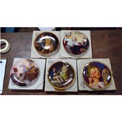 5 DECORATIVE PLATES NORMAN ROCKWELL