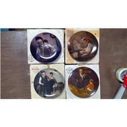 4 DECORATIVE PLATES NORMAN ROCKWELL