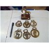 Image 1 : HORSE HARNESS BRASS HANGINGS W/ BRASS GIRAFFE STATUE