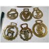 Image 3 : HORSE HARNESS BRASS HANGINGS W/ BRASS GIRAFFE STATUE