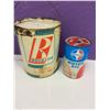 Image 1 : 2 ROYALITE TINS - 1 GALLON GREASE AND 1 QUART OIL - FULL