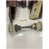 Image 2 : 3 VINTAGE DOOR KNOB SETS 1 IS GLASS