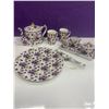 Image 1 : 8 PIECE PURPLE PANSY SET - NO CIPS OR CRACKS