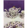 Image 2 : 8 PIECE PURPLE PANSY SET - NO CIPS OR CRACKS