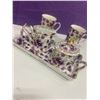 Image 3 : 8 PIECE PURPLE PANSY SET - NO CIPS OR CRACKS