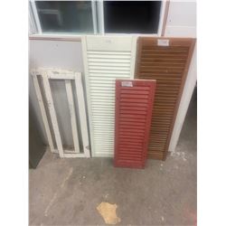 3 SHUTTERS AND 2 DOOR FRAMES