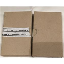 40 ROUNDS OF GERMAN ARMY SURPLUS 308 WIN FMJ