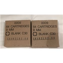 128 ROUND OF CANADIAN MILITARY 9MM LUGER BLANK ROUNDS