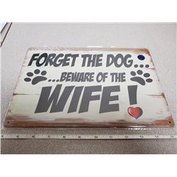 NEW 12" X 8" TIN SIGN