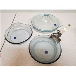 3X PYREX CLEAR BOWLS