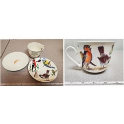 FISH CUP & SAUCER, BIRD CUP & SAUCER