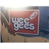 Image 6 : 71"X69" GWG WEEGEES WOODEN ADVERTISING STAND SIGN