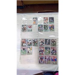 PRIVATE COLLECTOR FROM AN ESTATE BINDER OF FOOTBALL CARDS 105 SHEETS OF 6 PHOTOS
