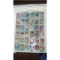 PRIVATE COLLECTOR FROM AN ESTATE BINDER OF FOOTBALL CARDS 74 SHEETS OF 9 CARDS/SHEET