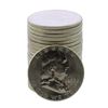 Image 1 : Roll of (20) Brilliant Uncirculated 1963 Franklin Half Dollar Coins