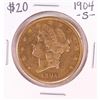 Image 1 : 1904-S $20 Liberty Head Double Eagle Gold Coin