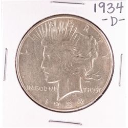 1934-D $1 Peace Silver Dollar Coin