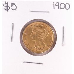 1900 $5 Liberty Head Half Eagle Gold Coin
