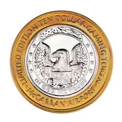 .999 Silver McCarran International Airport $10 Casino Limited Edition Gaming Token