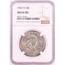 1957-D Franklin Half Dollar Coin NGC MS64FBL