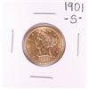 Image 1 : 1901-S $5 Liberty Head Half Eagle Gold Coin