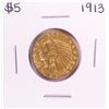 Image 1 : 1913 $5 Indian Head Half Eagle Gold Coin