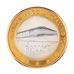 .999 Silver Bally's Las Vegas $10 Casino Limited Edition Gaming Token