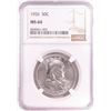 Image 1 : 1955 Franklin Half Dollar Coin NGC MS64