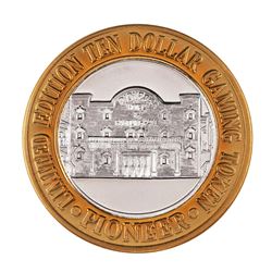 .999 Silver Pioneer Hotel & Gambling Hall $10 Casino Limited Edition Gaming Token