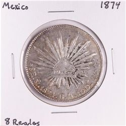 1874 Mexico 8 Reales Silver Coin