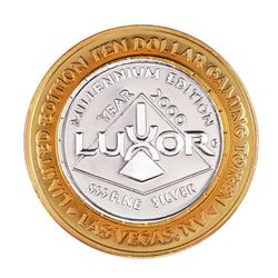 .999 Fine Silver Luxor Las Vegas, Nevada $10 Limited Edition Gaming Token