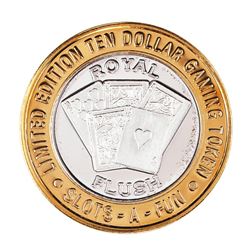 .999 Silver Slots A Fun Casino Las Vegas, NV $10 Limited Edition Casino Gaming Token
