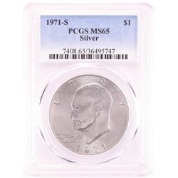 1971-S $1 Eisenhower Silver Dollar Coin PCGS MS66