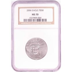 2006 $50 Platinum American Eagle Coin NGC MS70