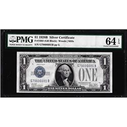 1928B $1 Funnyback Silver Certificate Note Fr.1602 PMG Choice Uncirculated 64EPQ