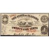 Image 1 : 1863 Twenty Five Cents The State of Alabama Obsolete Note