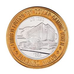 .999 Silver Flamingo Hilton Las Vegas, Nevada $10 Casino Limited Edition Gaming Token