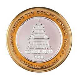 .999 Silver Imperial Palace Hotel & Casino Las Vegas $10 Limited Edition Gaming Token