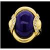 Image 1 : 14KT Yellow Gold Ladies 7.50 ctw Lapis Lazuli and Diamond Ring