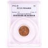 Image 1 : 1912-D Lincoln Wheat Cent Coin PCGS MS64RD