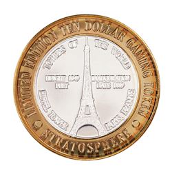 .999 Silver Stratosphere Las Vegas, NV $10 Casino Limited Edition Gaming Token
