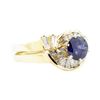 Image 1 : 1.83 ctw Sapphire And Diamond Ring And Band - 14KT Yellow Gold