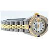 Image 3 : Rolex Ladies 2 Tone Yellow Gold MOP Sapphire String Diamond Datejust Wriswatch