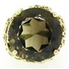 Image 2 : Estate 14kt Yellow Gold 14.13 ctw Smoky Topaz and Open Work Coral Reef Ring